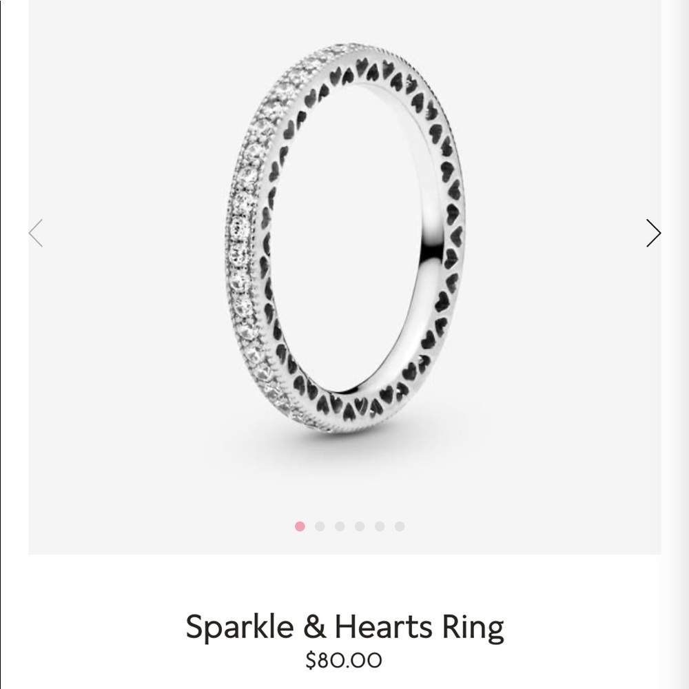 Pandora sparkle and heart ring 🤩💞